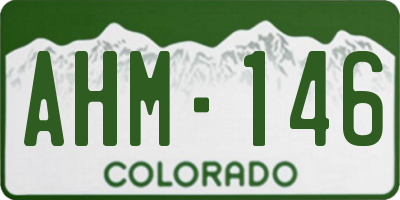 CO license plate AHM146