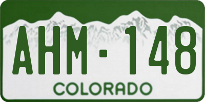 CO license plate AHM148