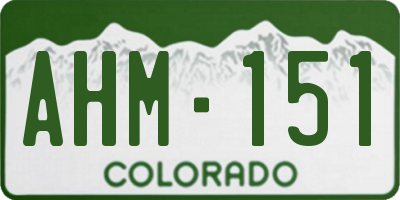 CO license plate AHM151