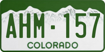 CO license plate AHM157