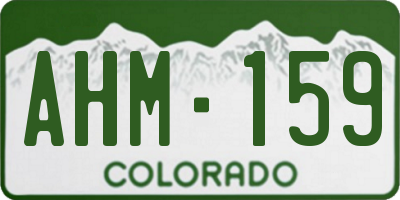 CO license plate AHM159