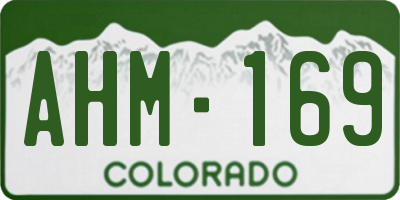 CO license plate AHM169