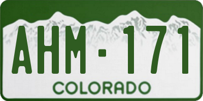 CO license plate AHM171
