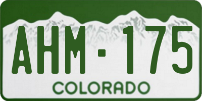 CO license plate AHM175