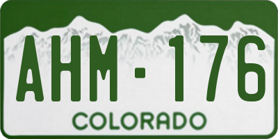 CO license plate AHM176