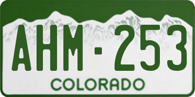 CO license plate AHM253