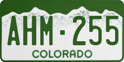 CO license plate AHM255