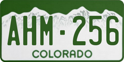 CO license plate AHM256