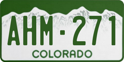 CO license plate AHM271