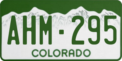 CO license plate AHM295