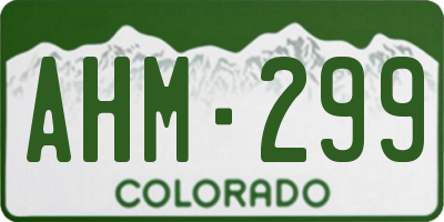 CO license plate AHM299