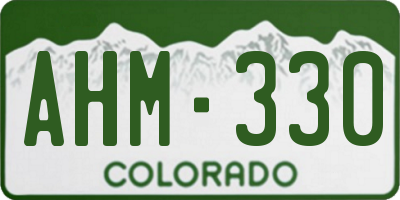 CO license plate AHM330