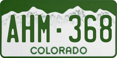 CO license plate AHM368