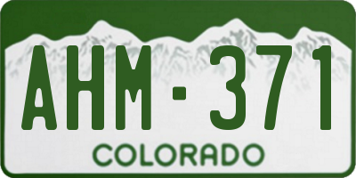 CO license plate AHM371