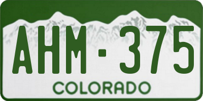 CO license plate AHM375