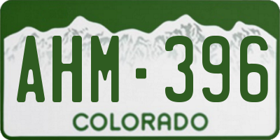 CO license plate AHM396