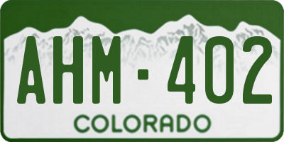 CO license plate AHM402