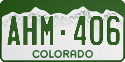 CO license plate AHM406