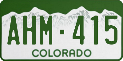 CO license plate AHM415