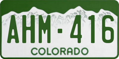CO license plate AHM416