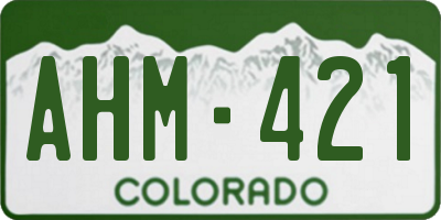 CO license plate AHM421