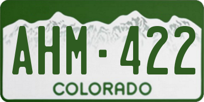 CO license plate AHM422