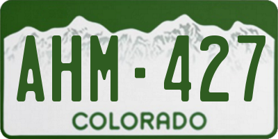 CO license plate AHM427