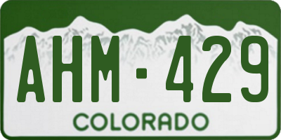CO license plate AHM429