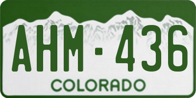 CO license plate AHM436