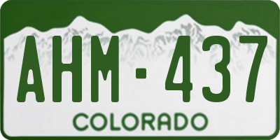CO license plate AHM437