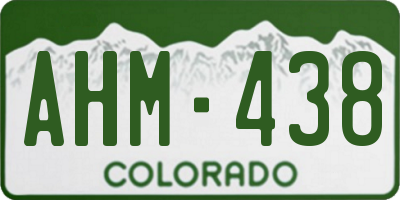 CO license plate AHM438