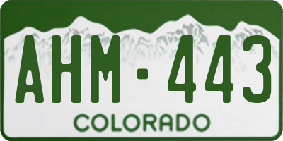 CO license plate AHM443