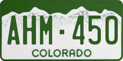 CO license plate AHM450