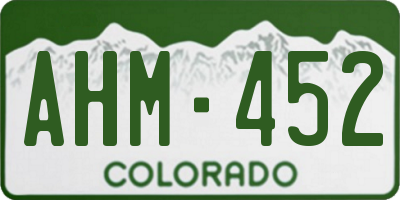 CO license plate AHM452