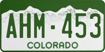 CO license plate AHM453