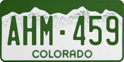 CO license plate AHM459