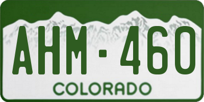 CO license plate AHM460