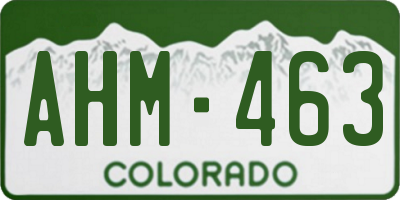 CO license plate AHM463