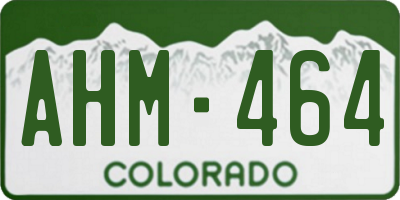 CO license plate AHM464