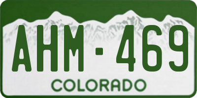 CO license plate AHM469