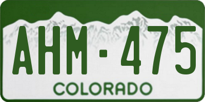 CO license plate AHM475
