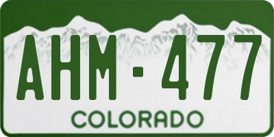 CO license plate AHM477