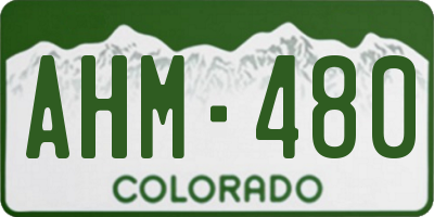 CO license plate AHM480