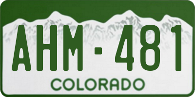 CO license plate AHM481
