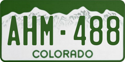 CO license plate AHM488