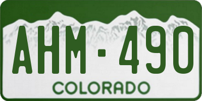 CO license plate AHM490
