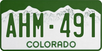 CO license plate AHM491