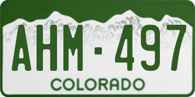 CO license plate AHM497