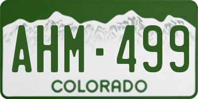 CO license plate AHM499