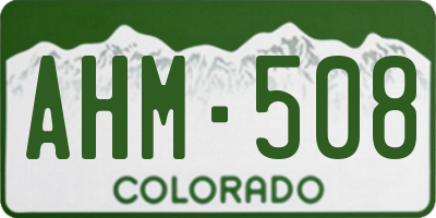 CO license plate AHM508